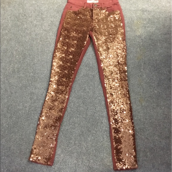 Topshop Sequins pANTS W/ sTRETCH - Picture 2 of 5